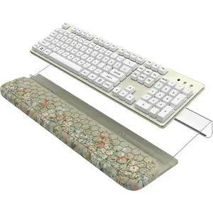 Computer Keyboard Stand, Wrist Rest with 3-Level Height Adjustment,  Keyboard Holder for Comfortable Typing, Tilted Keyboard Rest, Desk Wrist Pad for Office,