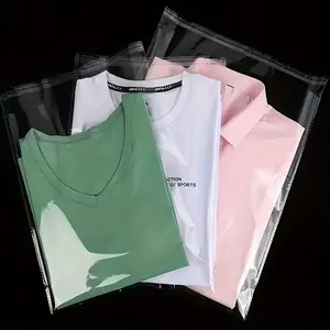 100 Large Transparent Self Sealing PP Fiberglass Bags, Reusable Waterproof Dustproof, Ideal for Gifts Clothing Decoration Storage