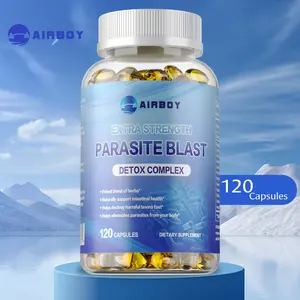 Airboy dietary supplement, a parasite killer, suitable for both men and women, uses natural extracts such as cranberry, garlic extract, and apple pectin powder to support gut health, 120 softgels.