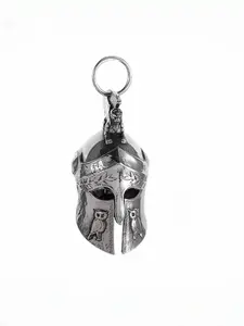 Guardian Knight Motorcycle Helmet Bell Charm with Keychain, Unisex Riding Bell, Lucky Cycling Bell, Essential Accessory for Riders, Key Chain Charms