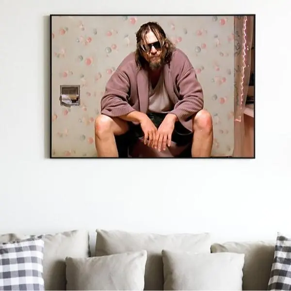 The Big Lebowski Movie Poster The Dude, Funny Bathroom Wall Art Print, Comedy Poster, Art Print, Home Decor, Bathroom Prints