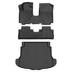 KELCSEECS Honda CR-V 2007-2011 Floor Mats & Cargo Liners All-Weather TPE Front & Rear Row & Trunk Mats  Accessories Non-Slip Custom Fit Waterproof Easy Clean Eco-Friendly Safe Durable 3D Laser Scans
