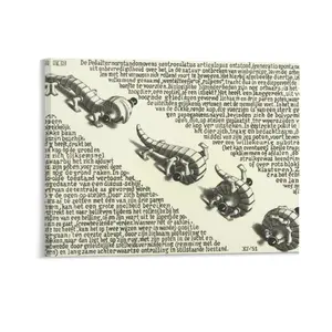 M. C. Escher Rolling Stones Art  Poster Picture Frame Print Wall Art Poster Painting Canvas Posters Artworks Gift Idea Room Aesthetic