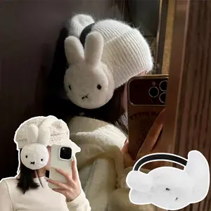 Miffy Solid Color Soft Plush Earmuff Creative Winter Warm Earmuffs Fashion Anime Ear Cover Outdoor Cold Protection Ear-Muffs New