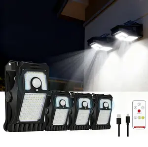 Solar Outdoor Clip-on Motion Sensor Light 3 Modes, 3 Mounting Ways IP65 Waterproof Security Light, for Chain Link Fence Camping G