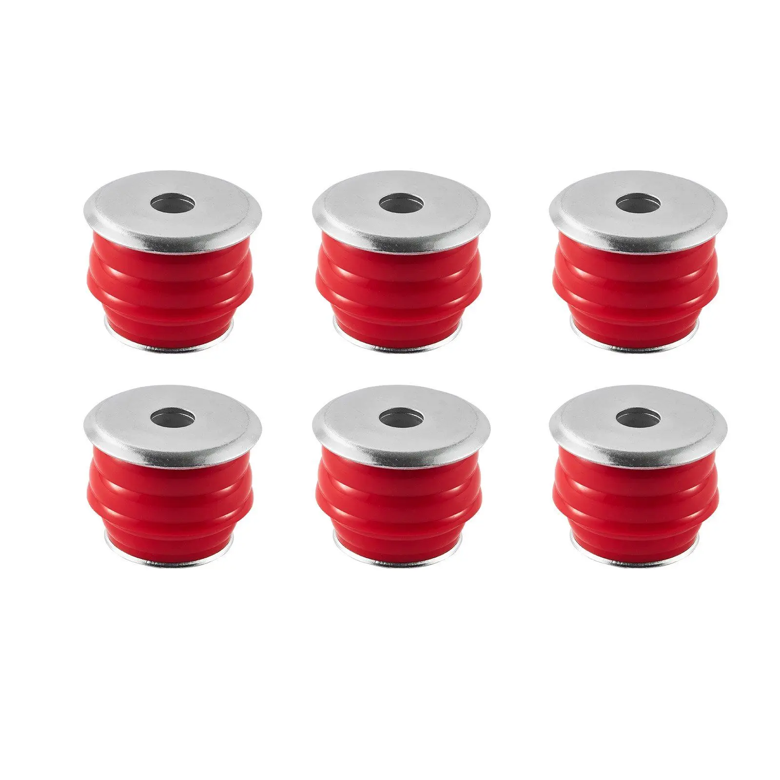 VEVOR Body Mount Bushing Kit, 60 PCS Red, Compatible with 2008-2016 F250 F350 Super Duty, Shock Absorption, Targeted Support, Stability, Enhance Driver Control