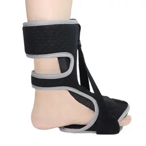 Foot Sagging Orthosis, Heel Pain Night Foot Support Splint Ankle Anti-Twist Correction Fixation Braces Healthcare Tool football gear Black