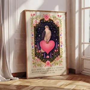 Rowan Whitethorn "Forgotten Whisper of Dust" Unframed Poster - Throne of Glass Rowan Hawk Art Print - Kingdom of Ash Quote Decor - SJM Fan Gift