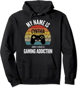 My Name Is Cynthia And I Have A Gaming Addiction Pullover Hoodie - Stephengriff Shop 38B09LDH8V4L
