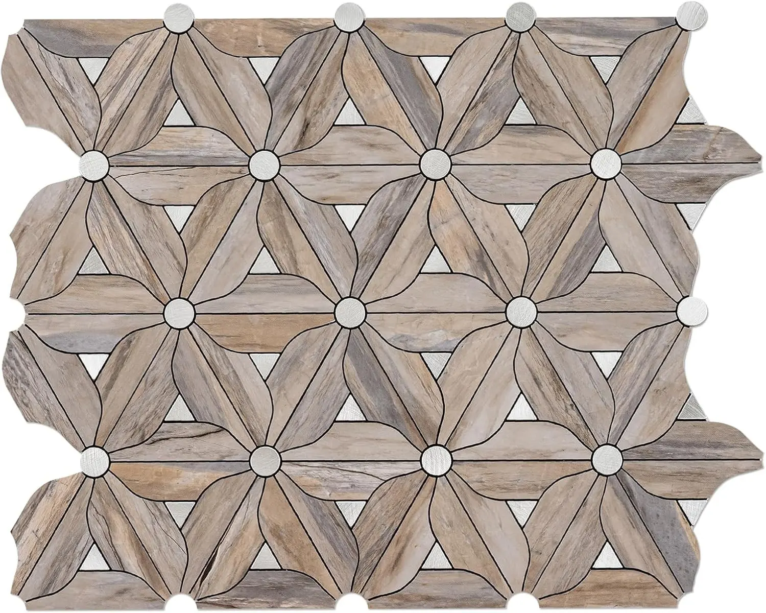 10 Sheets Peel and Stick Waterproof PVC Thick Self Adhesive Backsplash Tiles for Kitchen Bathroom Covers 9.67 Sq.Ft.