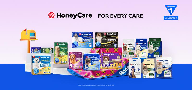 [C] HoneyCare Disposable Female Male Dog Diapers Wraps with 360 Degree Leak-Proof Protection Breathable Outer Layer Pee Guard for Training Supplies Super Absorbent No Odors No Leaks