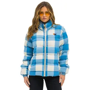 UNISEX PLAID TRAVELER JACKET - SKY PLAID