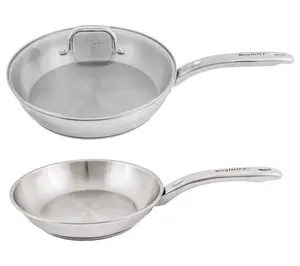BergHOFF Belly Shape 3Pc 18/10 SS Fry Pan & Skillet Cook Set