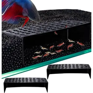 2Pcs Shrimp Hide Cave Aquarium Shelter Shrimp Tank Accessories Fish Tank Decorations Black