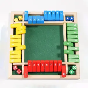 Classic Wooden Board Game, 1 Box 4 Players Dice Game, Family Fun Skill Development, Perfect for Gatherings & Playtime, Game Board Set
