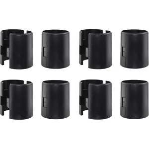 12Pcs Wire Shelf Clips, Plastic Shelf Lock Clips for 1-1/2 Inch Post Shelving Sleeves Replacements, Shelves Accessories for Wire Shelving System (Black)