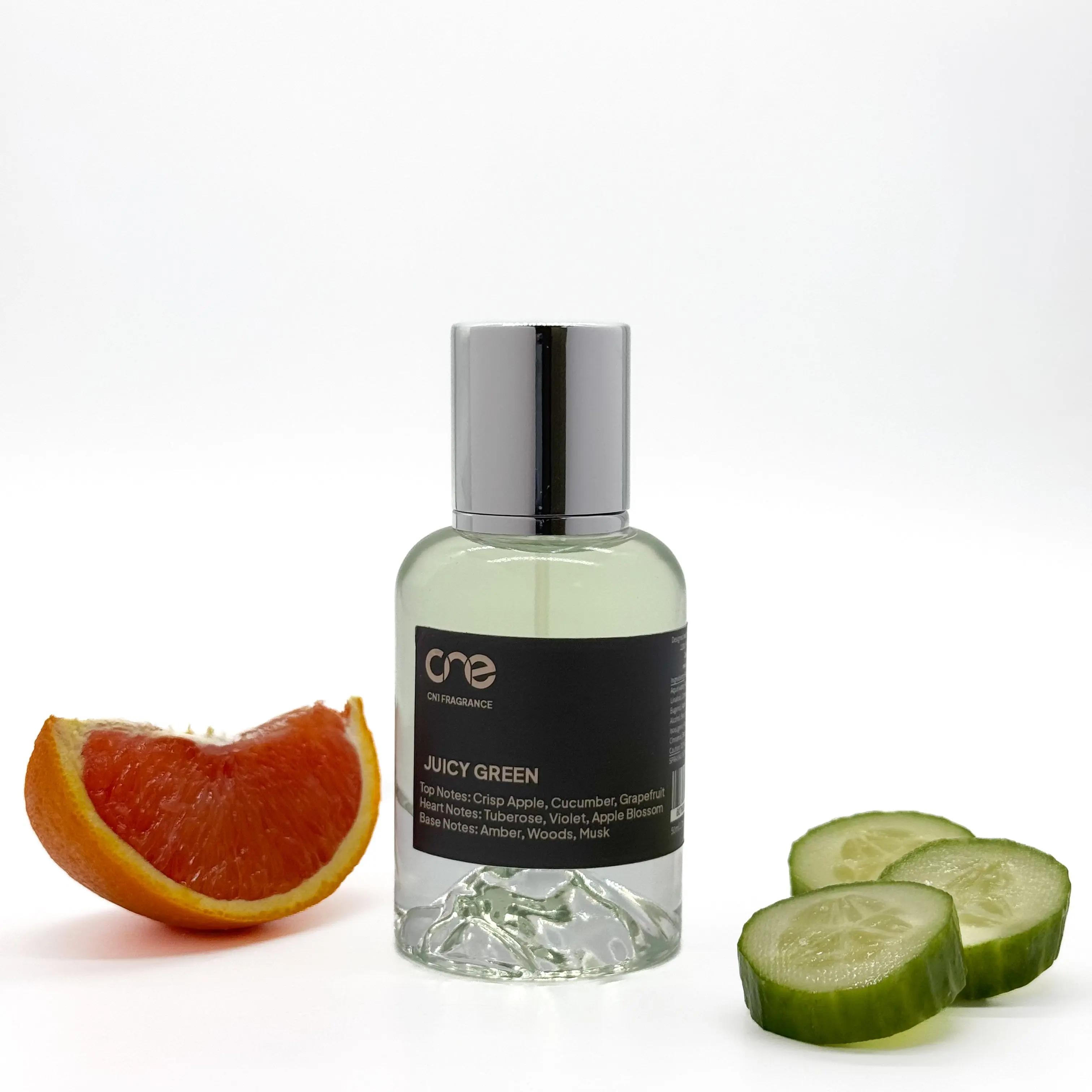 Juicy Green Eau de Parfum - Fruity Floral Citrus Scent with Green Apple Cucumber & Grapefruit - Vibrant Fresh Nature-Inspired Fragrance