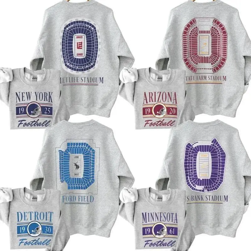 Vintage All Team 2 Sided Ash Grey Sweatshirt, Retro All Teams Stadium Shirt, Hometown Sweater Gift Fan Sport Menswear Classic Cotton