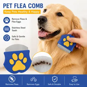 Universal Flea Comb for Cats & Dogs! Compact and portable—glides through the coat effortlessly to keep your beloved pet free from parasitic pests! Flea Removal Tool – Compact & Portable 🥚