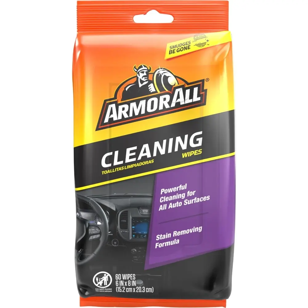 Car Interior Cleaner Wipes, Cleaning Wipes For Cars,Trucks,Motorcycles, 60 Each