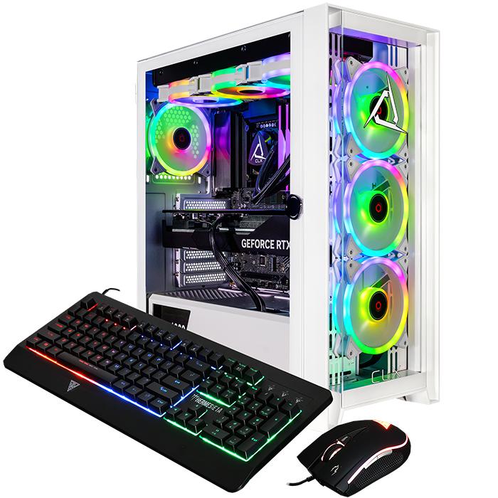 CLX SET AMD Ryzen 9 9900X & NVIDIA GeForce RTX 5070 Ti - 4.40GHz Processor, B650 Motherboard, 32GB DDR5 RAM 5600MHz - White Gaming PC Case