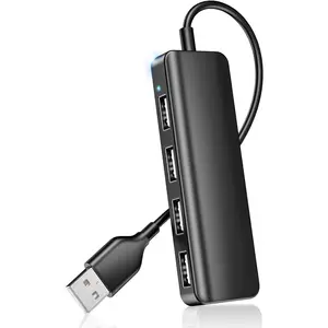 4 Port USB 2.0 Splitter Hub Expander For Laptop,Computer,Flash Drive,Console,Printer,Camera,Keyboard,Mouse and More. 1 to 4 Jack Extender For Charging/Data Sync
