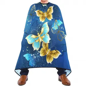 Elegant Butterfly Print Barber Cape - Adjustable Hair Cutting Cape with Styling Apron, Professional Salon Cape for Hairdressers & Stylists, Salon Styling Tool