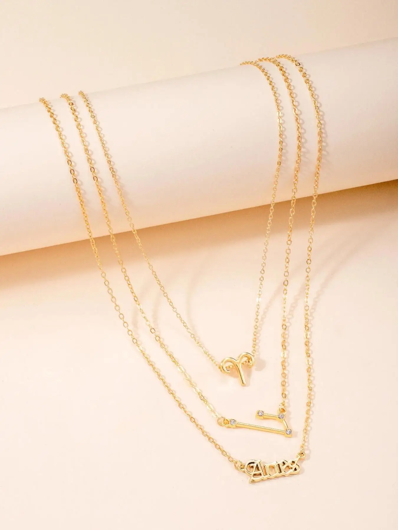 3pcs Women's Elegant Fashion Simple 12 Constellation Pendant Necklace, Suitable For Women's Daily Wear, Trendy Accessory Set for Party and Daily Life,