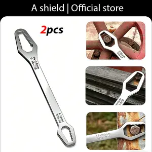 Selected two 8-24mm automotive repair special wrenches, suitable for all vehicle bolts and nuts, and adaptable to various automotive maintenance and disassembly operations.