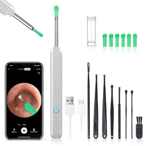 2026 New Ear Wax Removal Tool, Wireless Ear Cleaner with 1080P HD Camera & Light, Rechargeable Electric Ear Cleaner, Ear Cleaning Kit with 8 Spoons