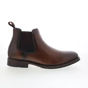 Johnston & Murphy 20-1302 Mens Brown Leather Slip On Chelsea Boots