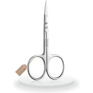 Cuticle Scissors Extra Fine Curved Stainless Steel Eyebrow Scissors, Professional Grooming Scissors for Beard, Nose Hair, Eyelash, Mustache, Dry Skin - Manicure Scissors