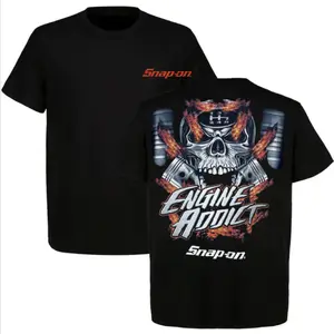 Snap-On Engine Addict T-Shirt, Mechanic Motor Graphic Tee, Gift for Mechanics, Gift for Gearheads, Gift for Auto Enthusiasts