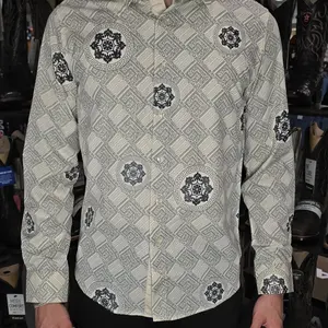 Aztec print button up