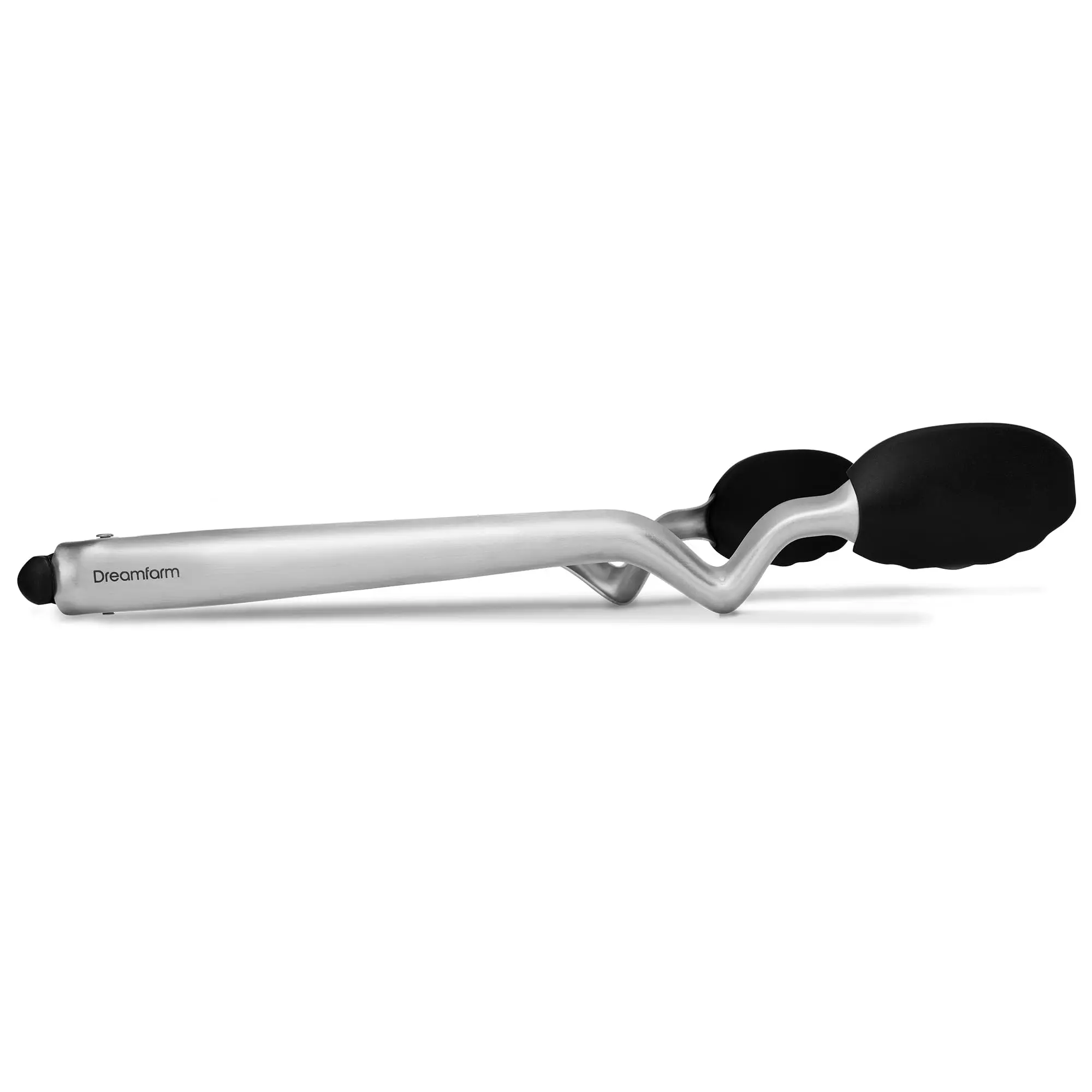 Dreamfarm Clongs Click-Lock Open & Close Stainless Steel and Silicone Kitchen Cooking Tongs - Large