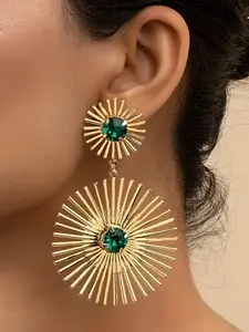 1 Pair Elegant Artificial Crystal Decorated Dangle Earrings, Fashion Jewelry for Party, Daily Clothing Decor, Trendy All-match & Exquisite Jewelry for Birthday Gift