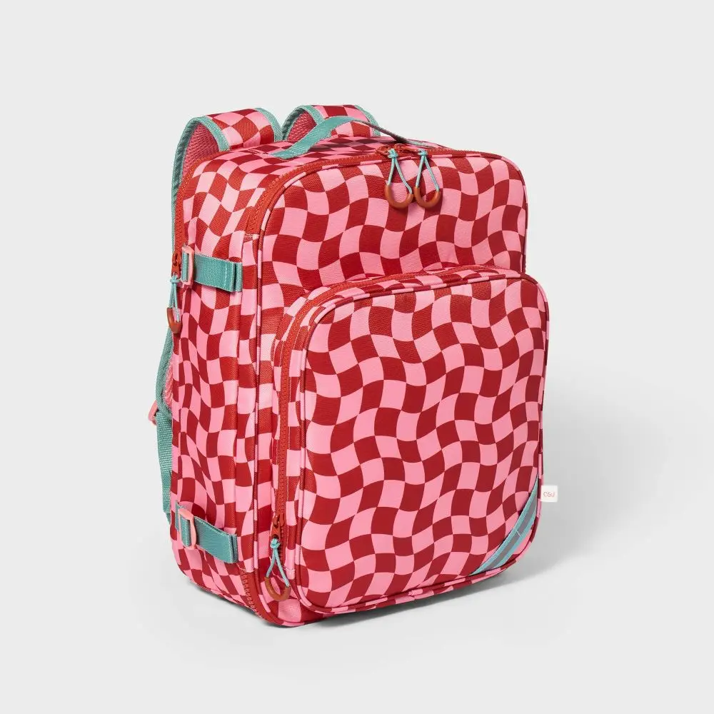 Kids' 22L Travel Backpack Pink Checkered - Cat & Jack: Check Style Ages 5+