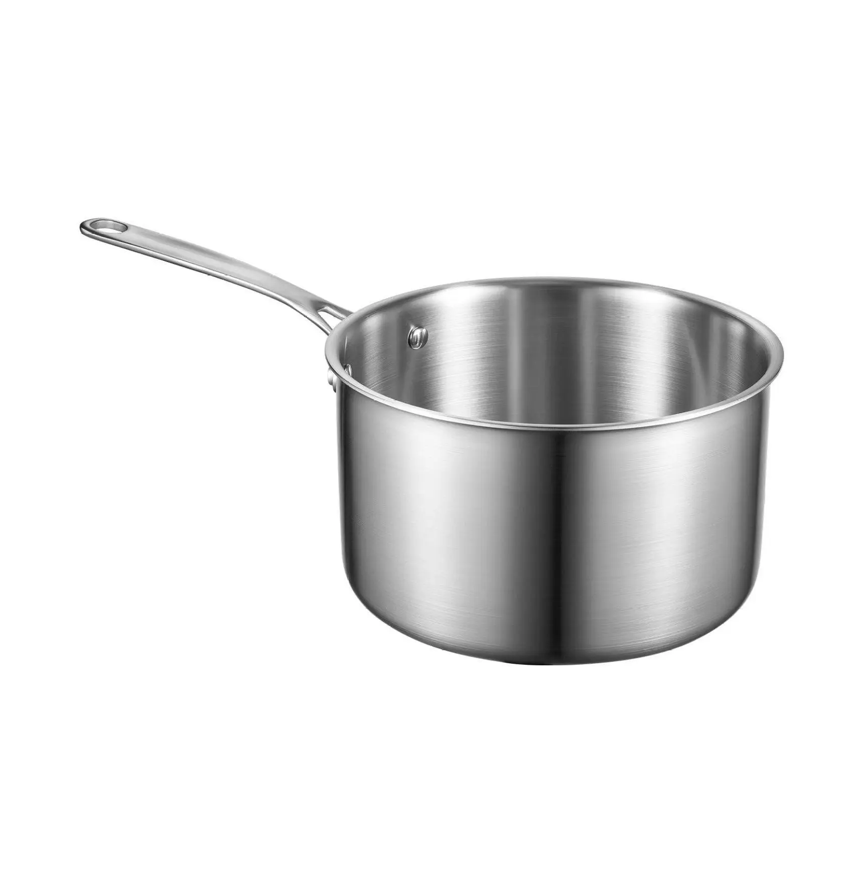 4 QT Stainless Steel Saucepan with Lid, Nonstick Small Cooking Pot, Induction Compatible, Oven Safe, Durable 304 Stainless Steel Sauce Pan with Ergonomic Handle