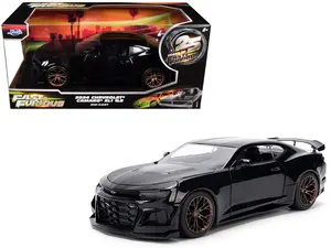 2024 Chevrolet Camaro ZL1 1LE Black "Fast X" (2023) Movie "Fast & Furious 25th Anniversary" 1/24 Diecast Model Car by Jada