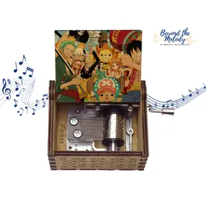 Beyond The Melody Wooden Music Box Hand-Cranked Musical Keepsake for Kids & Travel Lovers Eco-Friendly & Compact Design