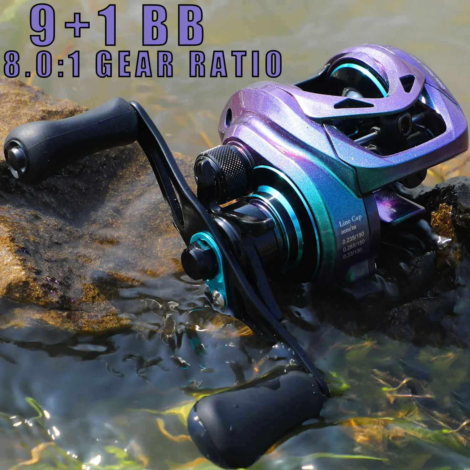 Sougayilang Low Profile Lightweight Baitcasting Reel - 9+1  Corrosion-Resistant Bearings, 8:1 High Gear Ratio, Fishing Tackle with Line  Spool for Anglers - TikTok Shop