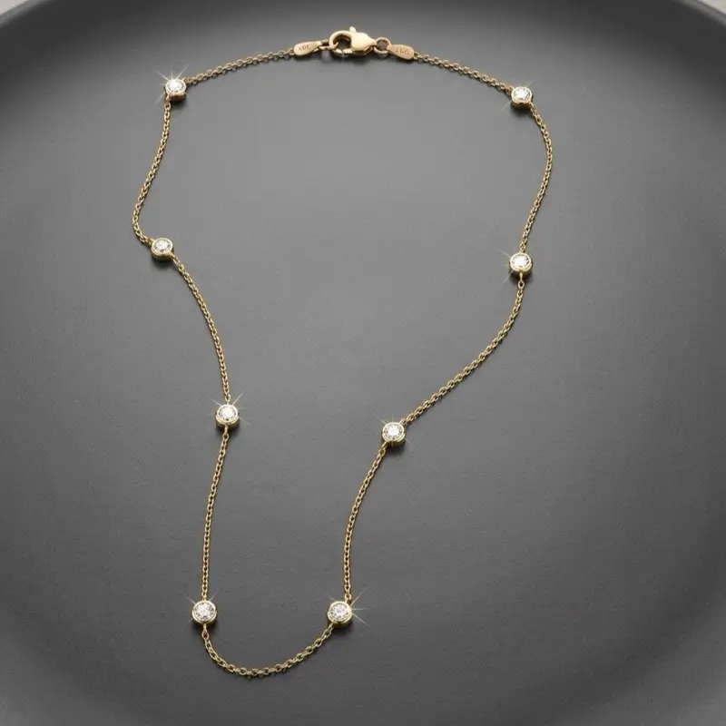 10k Gold Daily Wear Necklace, Elegant Design