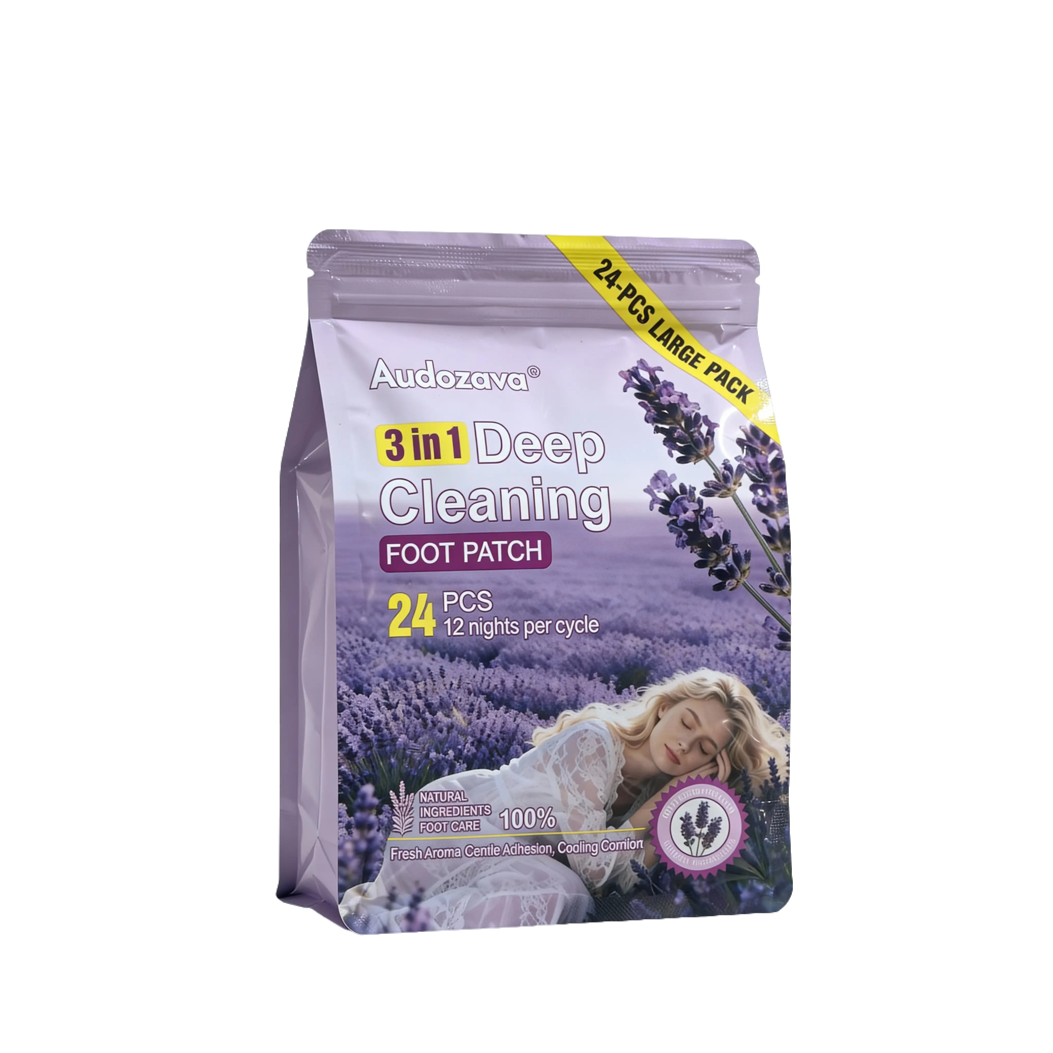Detox Foot Pads -Zeolite &Ashwagandha | Good Night, Cleansing, Stress Relief, Pain Relief Variants with Magnesium Glycinate, Valerian Root & Lavender toxin removal, Zeolite Detox Pack, Calming Aroma