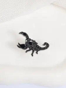 Scorpion Skeleton Pin, Hardcore Punk Style Badge, Unique Fashion Accessory, Bold Statement Piece, Perfect for Punk Lovers