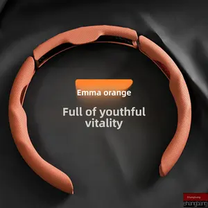 Car Nappa Leather Steering Wheel Cover for Men and Women, All-Season Universal, Non-Slip, Sweat-Absorbent, Wear-Resistant, Perforated