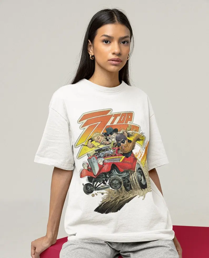 Zz Top Tshirt -graphic tees,zz top shirt,vintage rock band tees,vintage rock band t shirts