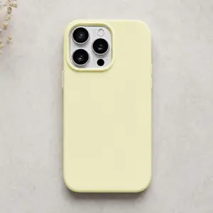 Solid Color Liquid Silicone Shockproof Protective Phone Case with Camera Control Button & Anti-Scratch Soft Lining, Unisex Trendy Cover Compatible with iPhone 11-17 Series