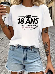 Women's French _Mes 18 Ans_ T-Shirt - 18th Gift Su