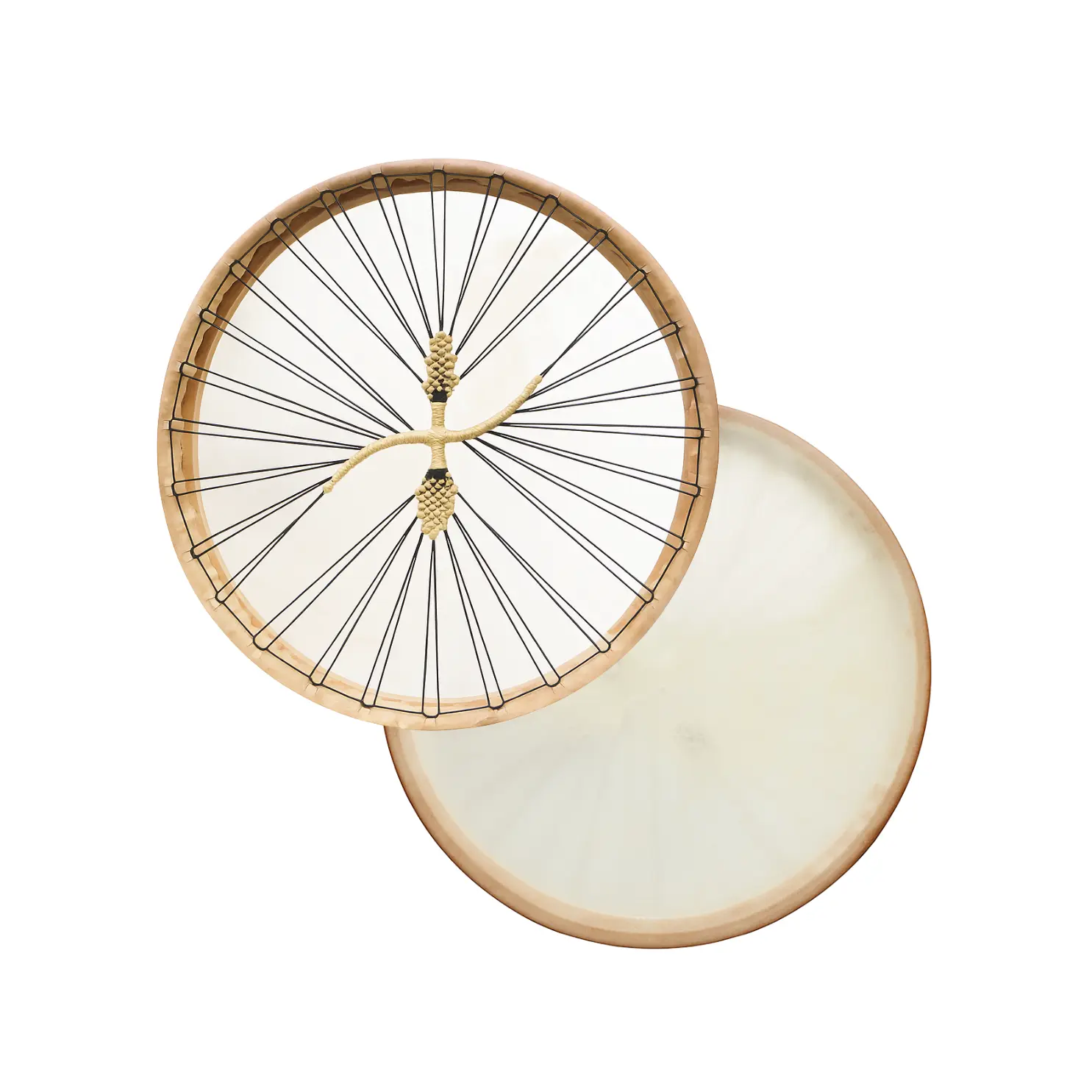 ARAW American Shamanic Native Drum, Bison Natural Hide, Cedar Wood Frame, Handmade Drum Bodhran Drum