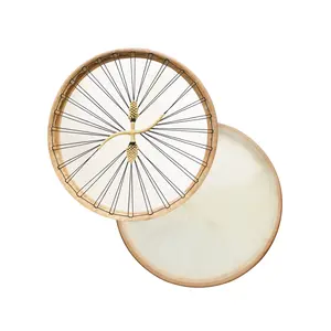 ARAW American Shamanic Native Drum, Bison Natural Hide, Cedar Wood Frame, Handmade Drum Bodhran Drum